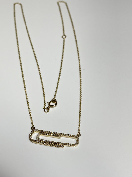 14K Yellow Gold  Chain with Diamond