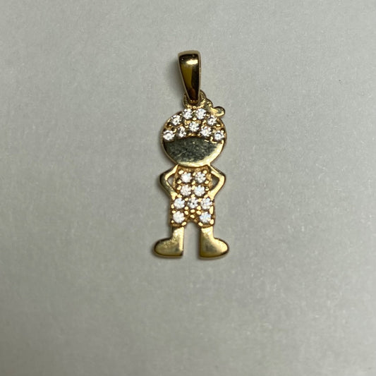 18K Yellow Gold  Charm with CZ