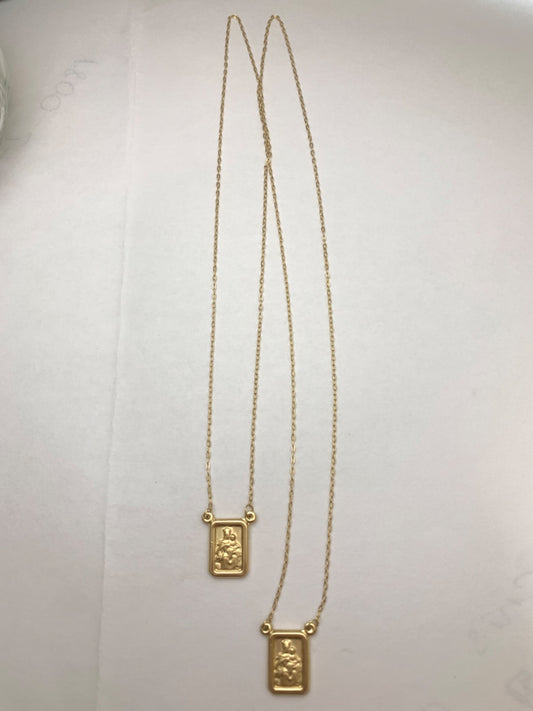 18K Yellow Gold  Charm Necklace Set