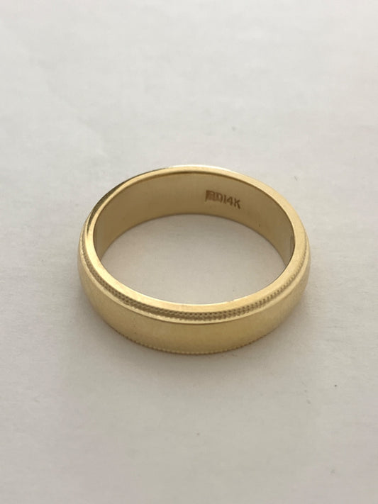 14K Yellow Gold  Wedding Band