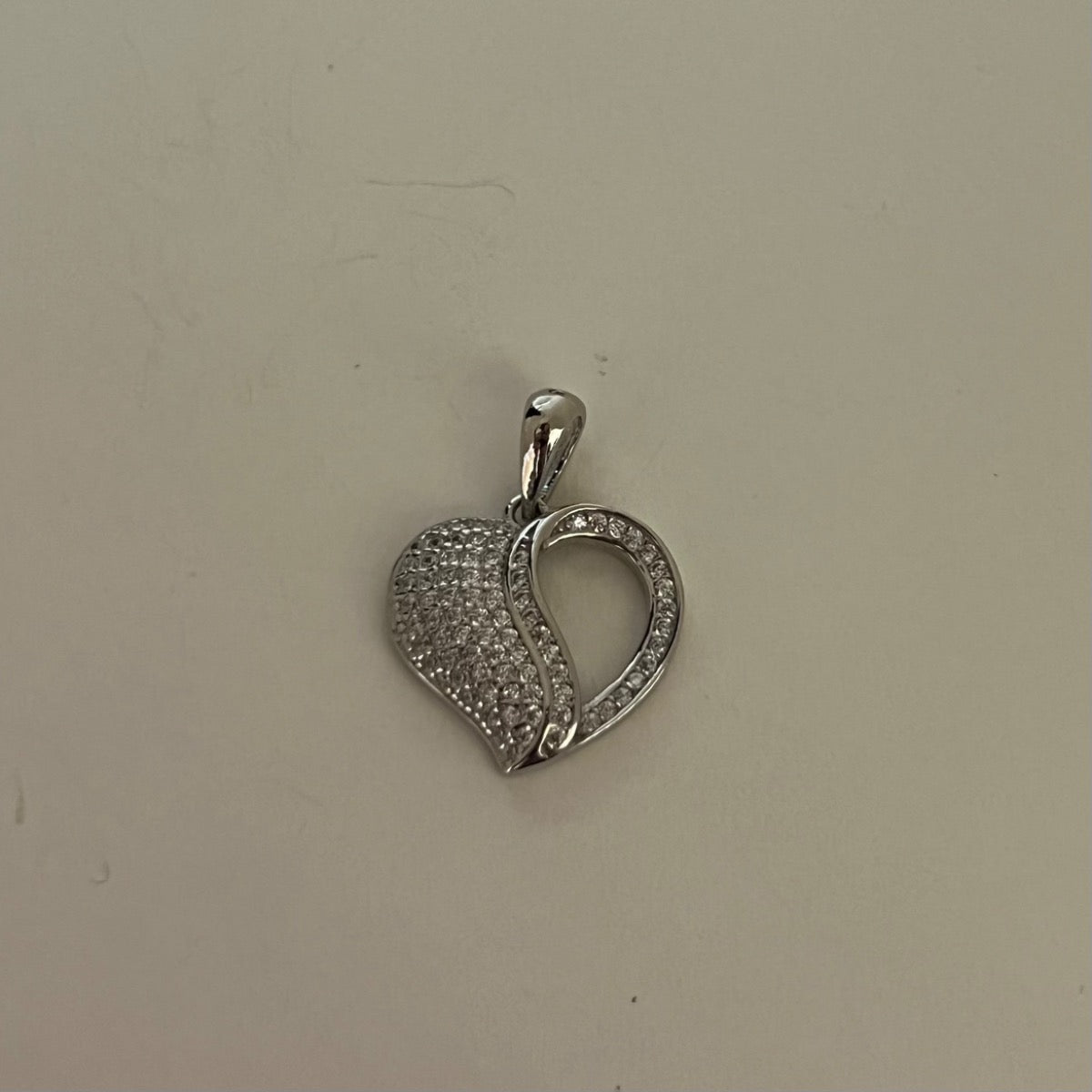 Silver Heart  Pendant with CZ