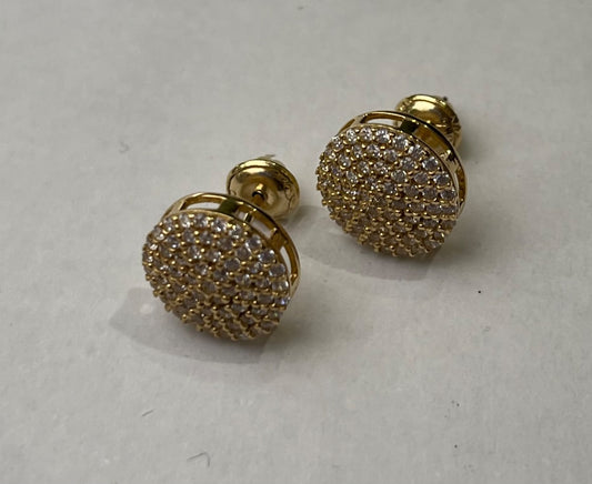 18K Yellow Gold  Earring with CZ