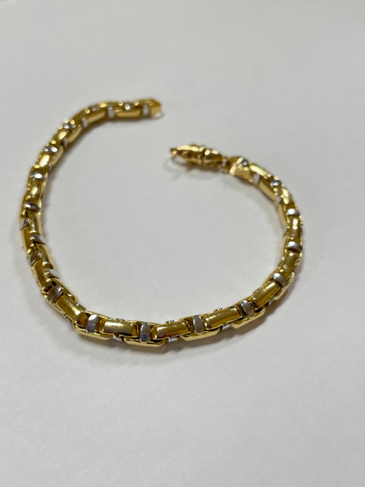 18K Two-Tone Gold  Men's Bracelet