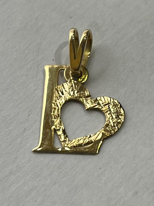 18K Yellow Gold Love  Pendant