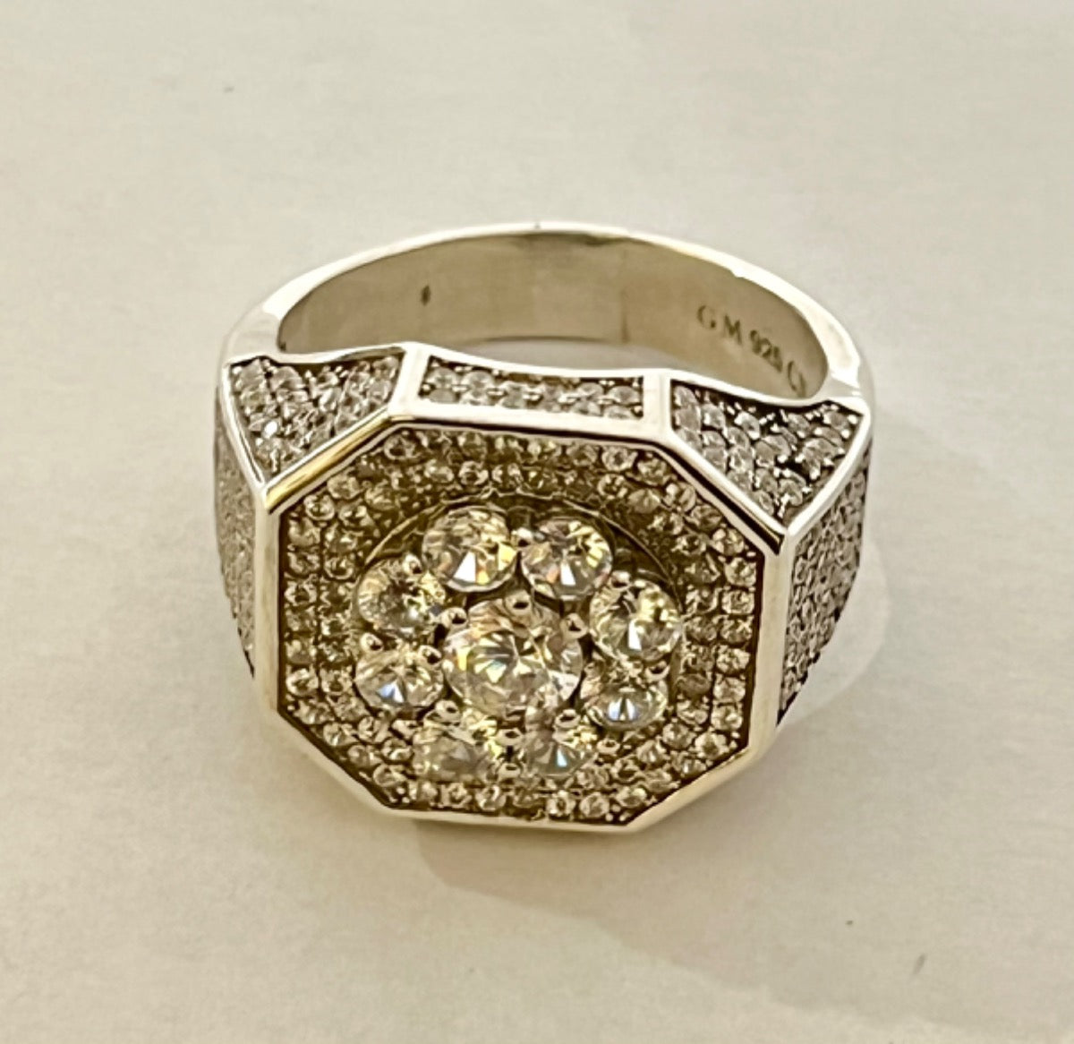 Silver  Men's Ring with CZ