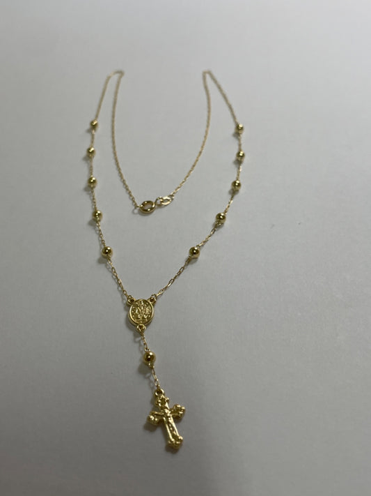 18K Yellow Gold Rosary  Chain