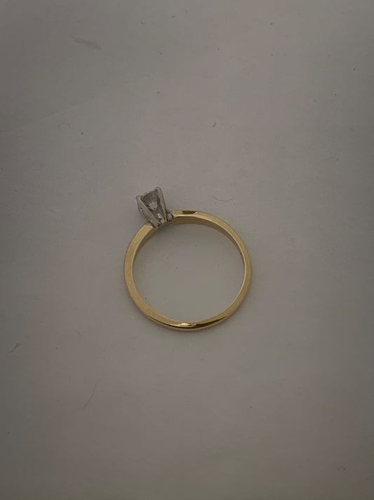 14K Yellow Gold  Engagement Ring with Diamond