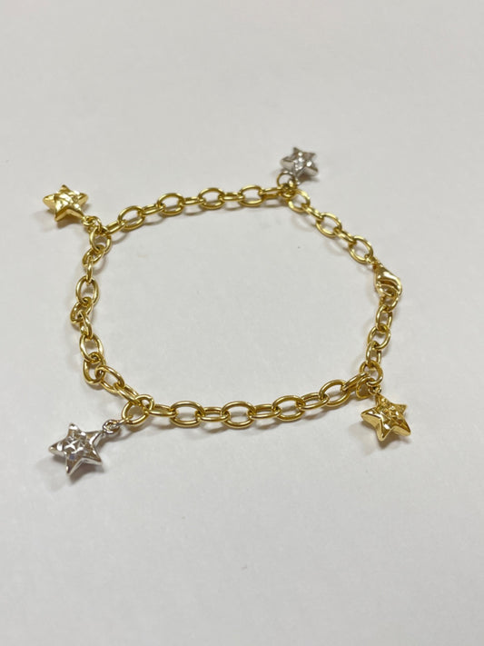 18K Yellow Gold Star Bracelet