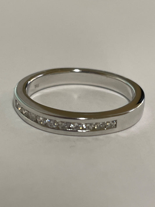 14K White Gold  Engagement Ring with Diamond