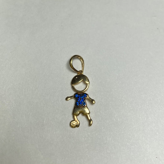 18K Yellow Gold  Charm with CZ