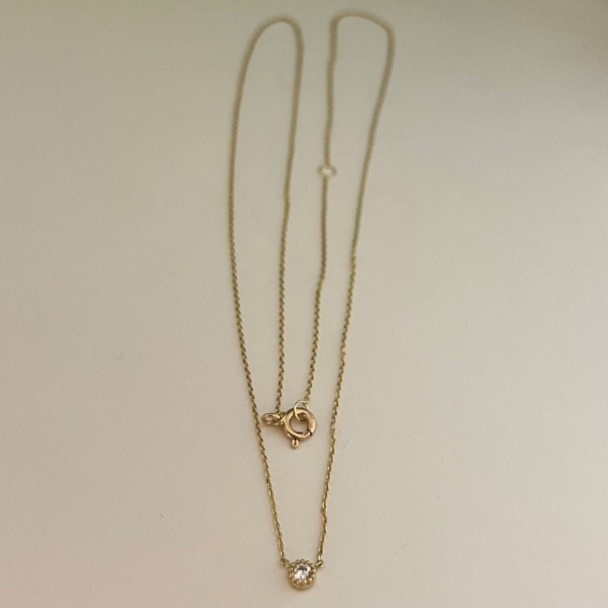 14K Yellow Gold  Charm Necklace Set with CZ
