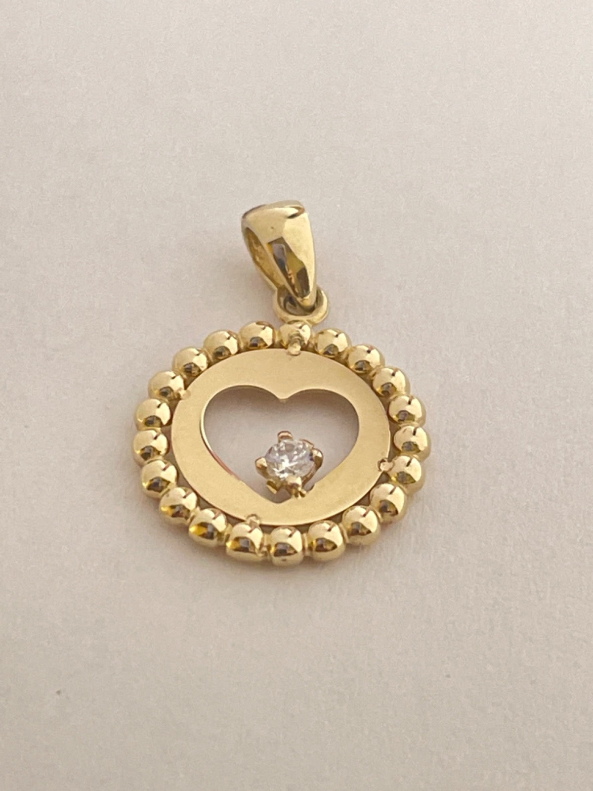 14K Yellow Gold  Pendant with CZ