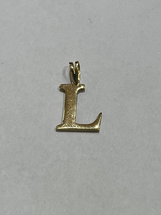 18K Yellow Gold “L”  Pendant