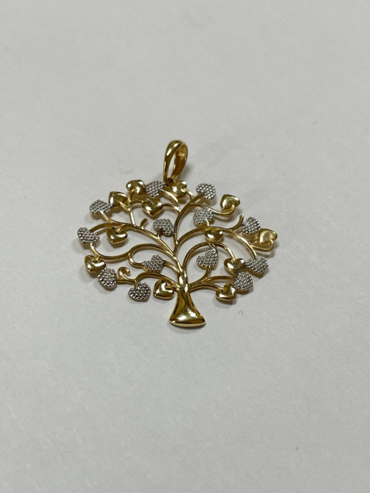 18K Two-Tone Gold Tree of Life Pendant