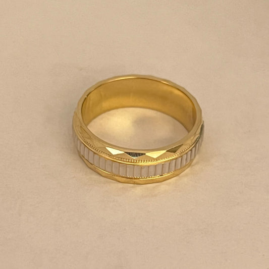 18K Two-Tone Gold  Wedding Band