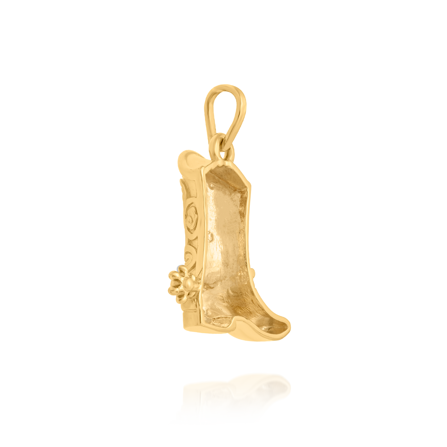 18K Two-Toned Cowboy Boot Charm