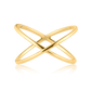 Anel "X" em Ouro 18K Amarelo