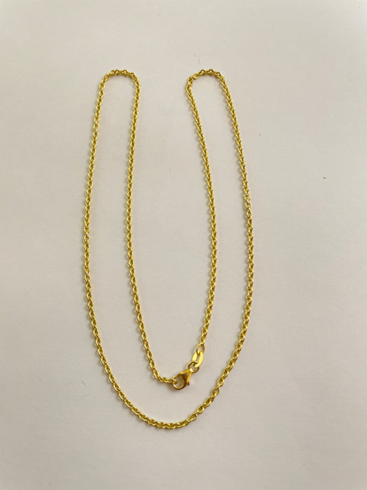 18K Yellow Gold  Cable Chain