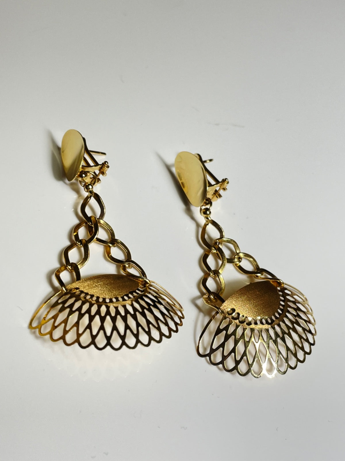 18K Yellow Gold Chandelier  Earring