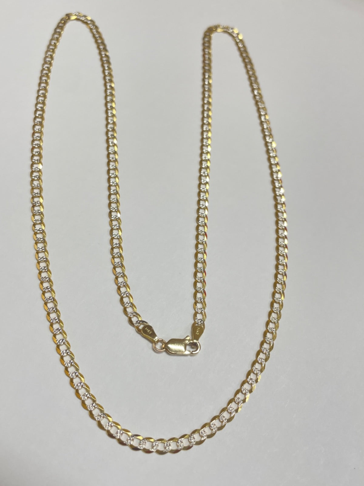 14K Two-Tone Gold Cuban Link Chain