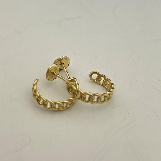 18K Yellow Gold Hoop Earring