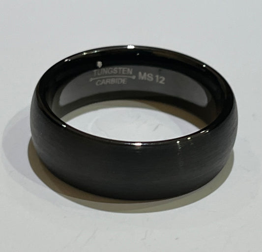 Black Tungsten  Wedding Band