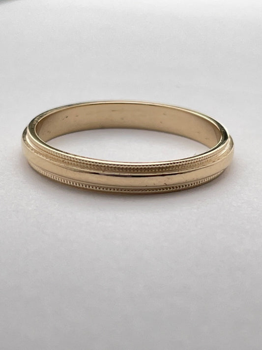 14K Yellow Gold  Wedding Band