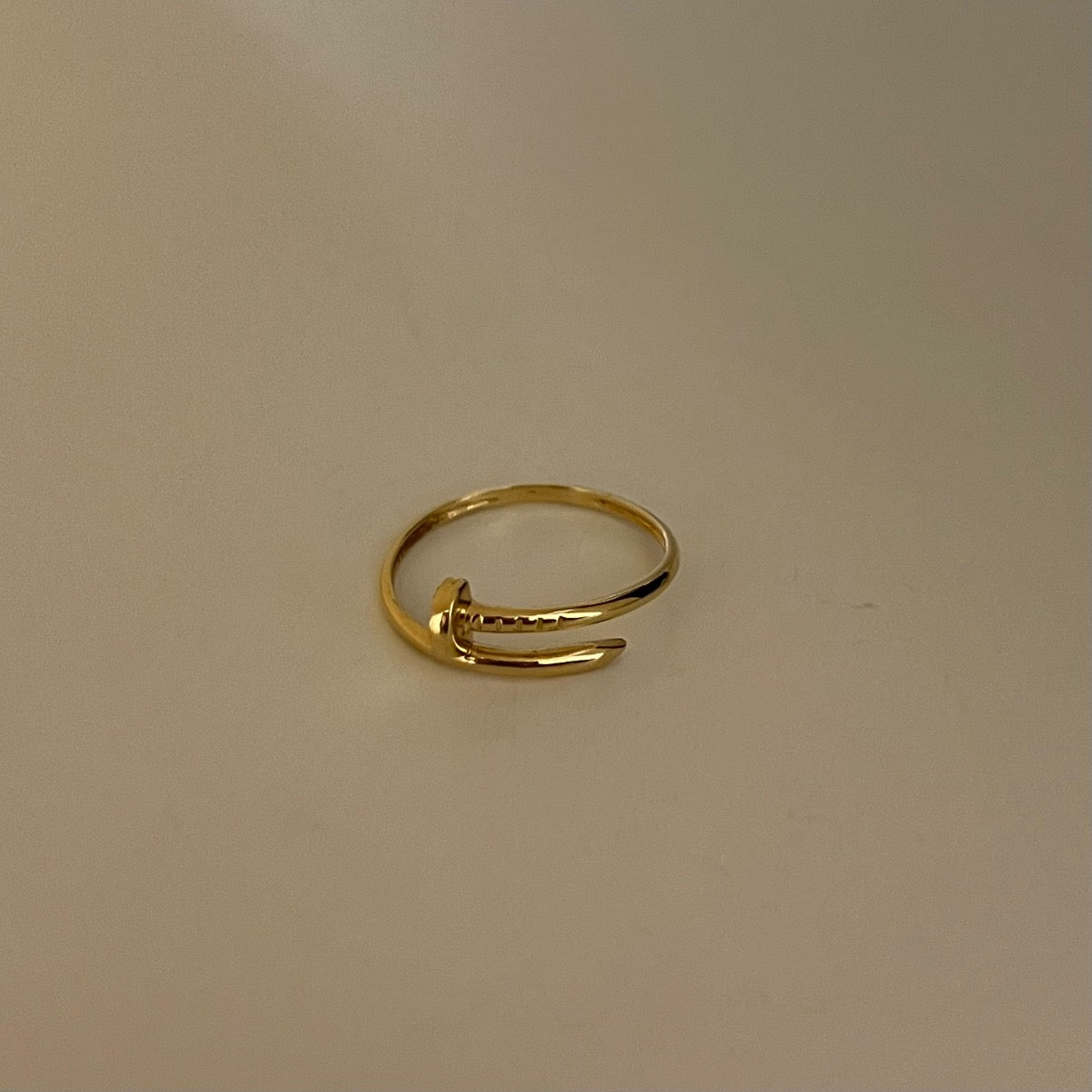 18K Yellow Gold Nail Ring