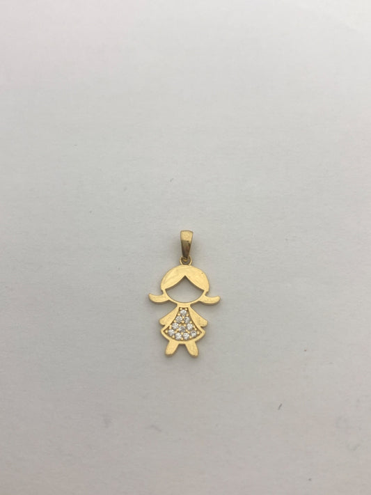 18K Yellow Gold  Pendant with CZ