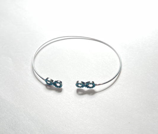 Silver Infinity  Bracelet with CZ