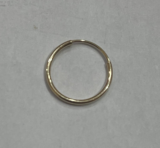 14K Yellow Gold Hoop Hollow  Piercing