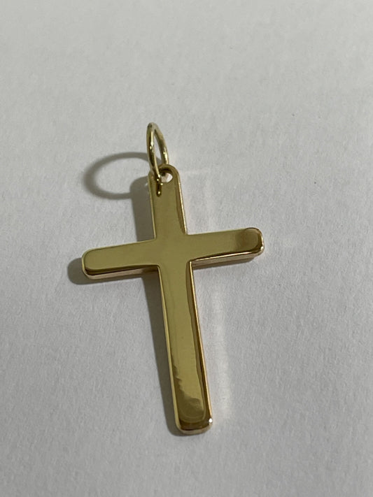 18K Yellow Gold Cross Pendant