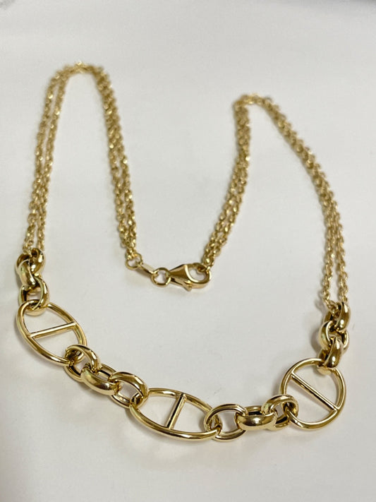 18K Yellow Gold Gucci Link Choker