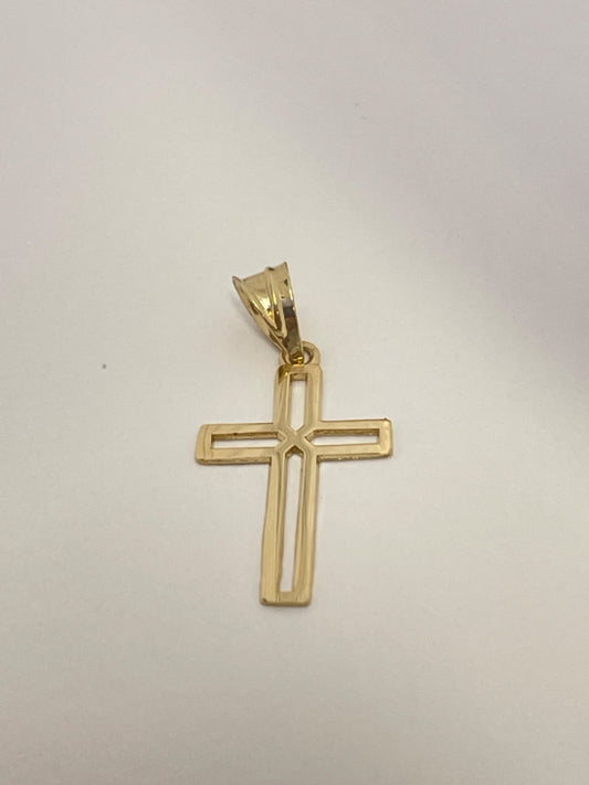 18K Yellow Gold Cross Pendant