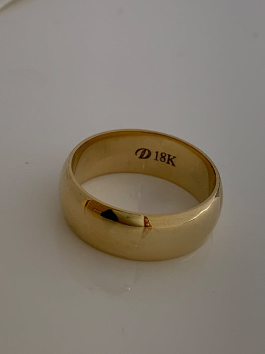 18K Yellow Gold  Wedding Band