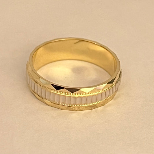 18K Two-Tone Gold  Wedding Band