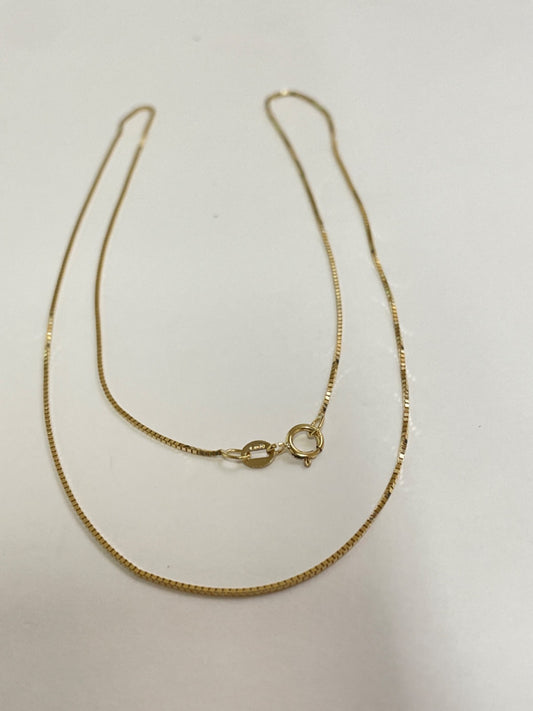 18K Yellow Gold Box  Chain