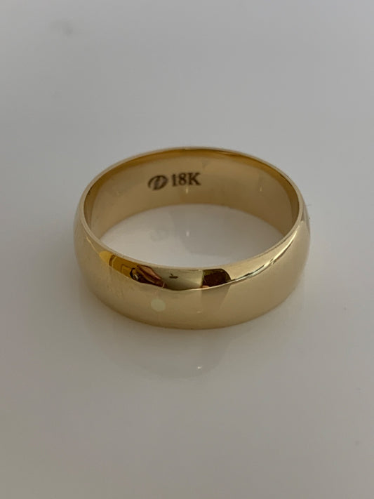 18K Yellow Gold  Wedding Band