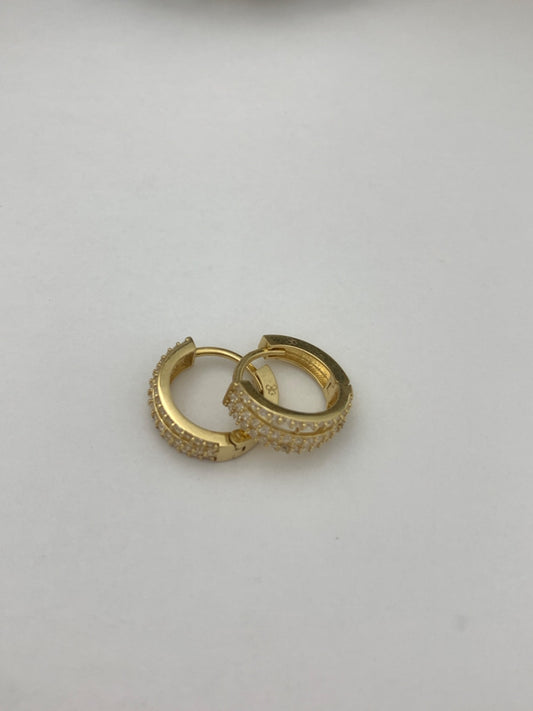 18K Yellow Gold  Earring with CZ