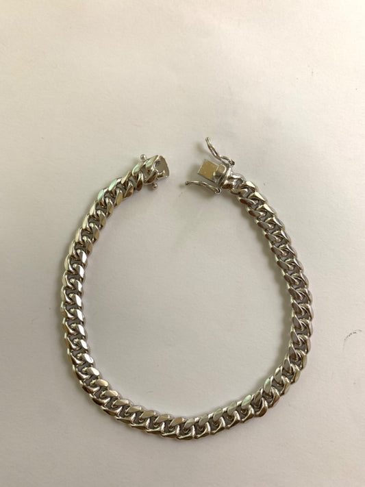 White Silver  Men's Bracelet