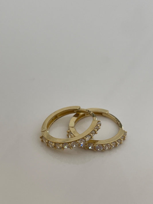 18K Yellow Gold  Earring with CZ