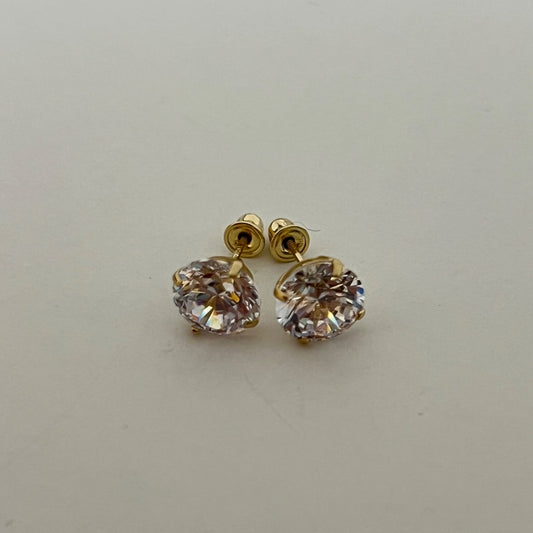 14K Yellow Gold  Earring with CZ