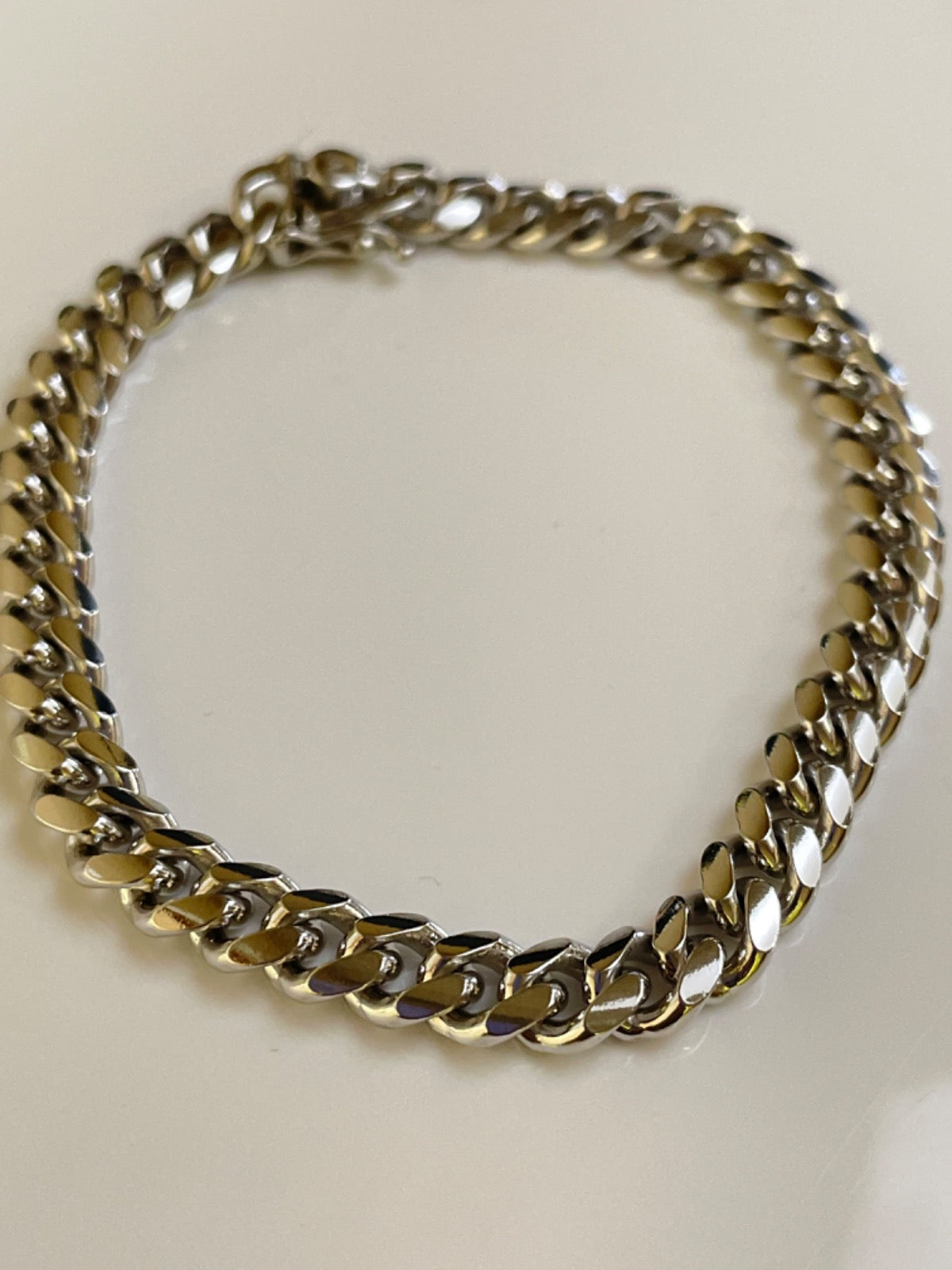 Silver Cuban Link  Bracelet