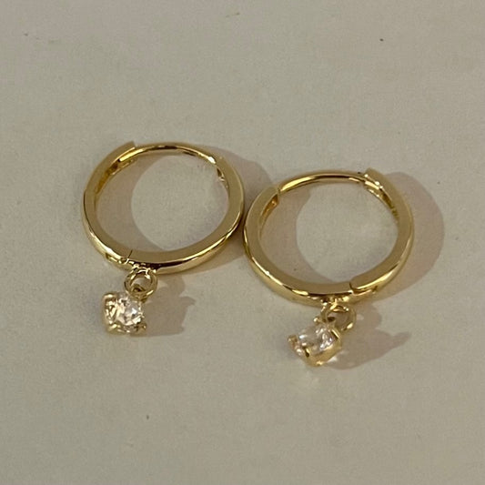 14K Yellow Gold  Earring with CZ