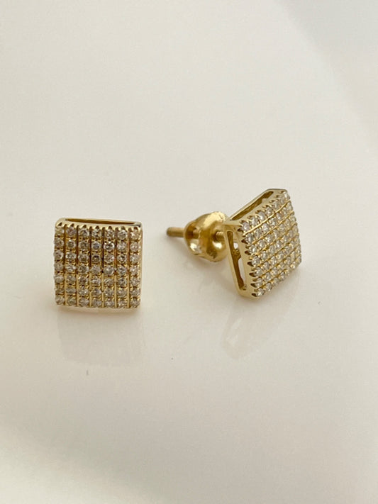 14K Yellow Gold  Earring with Diamond