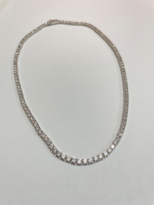 Silver  Necklace with CZ