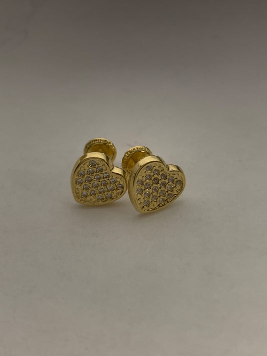 18K Yellow Gold  Earring with CZ