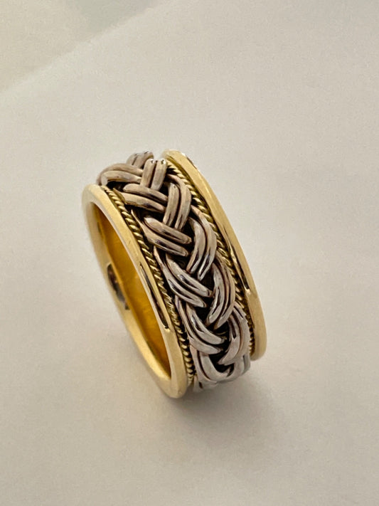 18K Two-Tone Gold  Wedding Band