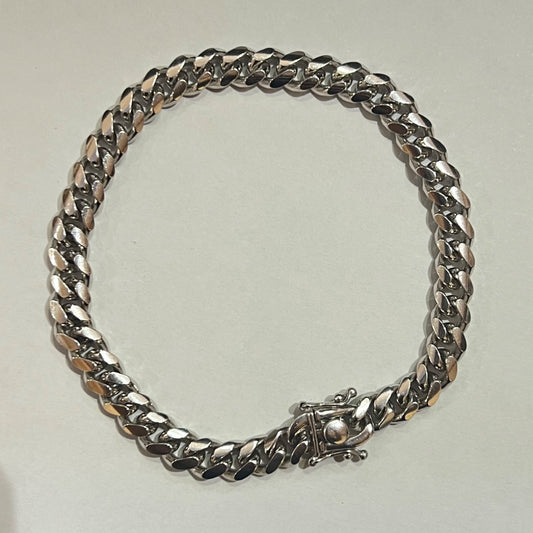 Silver Cuban Link Bracelet