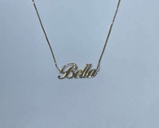 18K Yellow Gold Plate Name Necklace